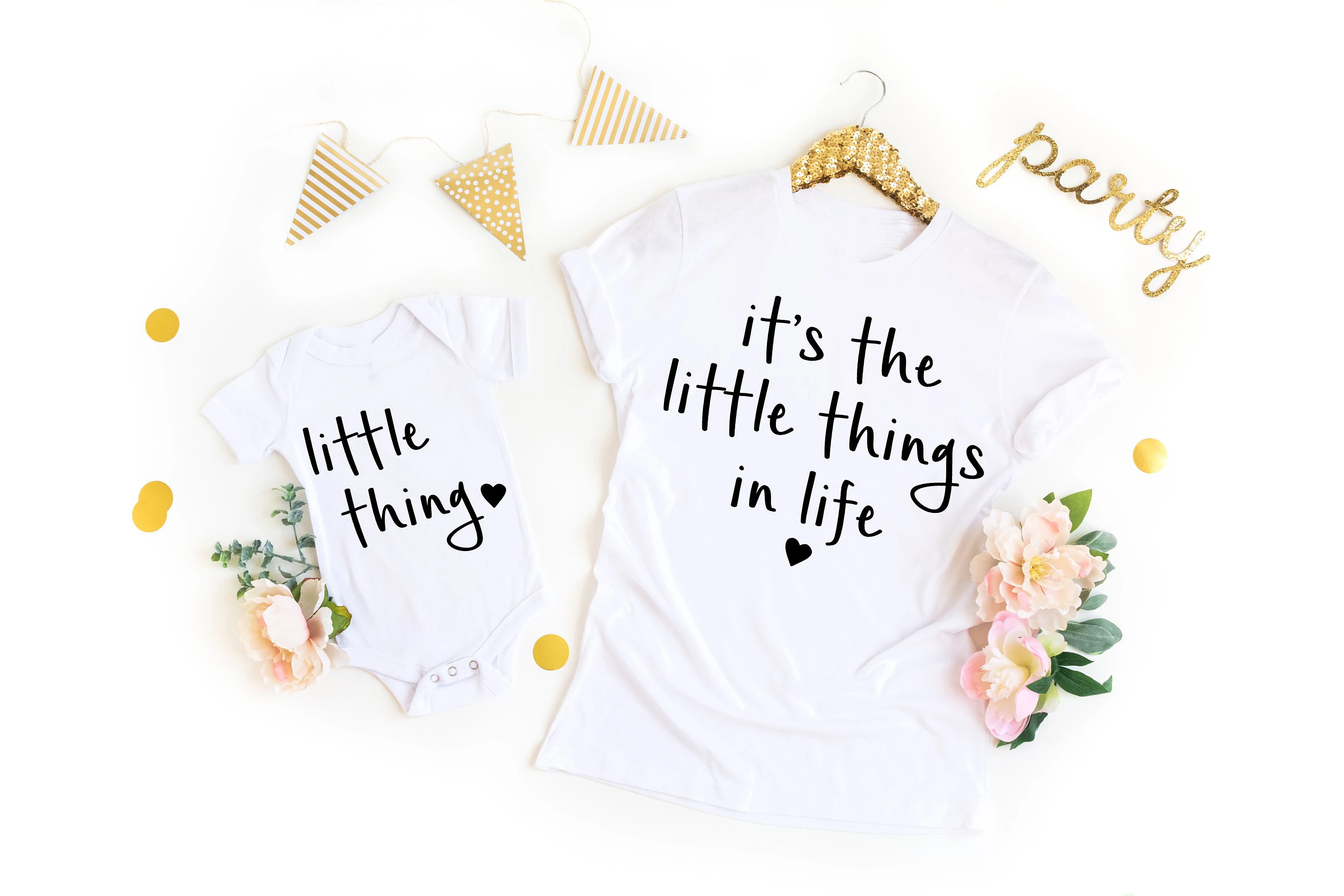 Mommy and Me Shirts Mama Daughter Set of T shirts It s The Little Things In