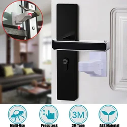Serrure adhésive Anti ouverture pour armoire de sécurité pour bébé, en ABS, protection de levier de porte pour enfants, accessoires pour bébés, livraison gratuite 