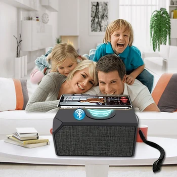 

Wireless charging bluetooth speaker high quality subwoofer portable phone bluetooth speaker outdoor sports high standby