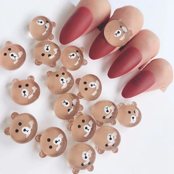 

New 3D Cartoon Nail Decorations Rotatable Cute Rabbit Jelly Bear and Mouse Nail DIY Rotating Nail Art Manicure Accessories