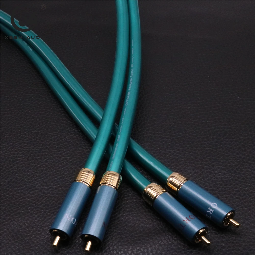 XSSH аудио HI-end HiFi Высокое качество видео DIY 8N из меди 2 ядра аудио покрытием золото 2RCA до 2 RCA экранированный кабель сетевой шнур