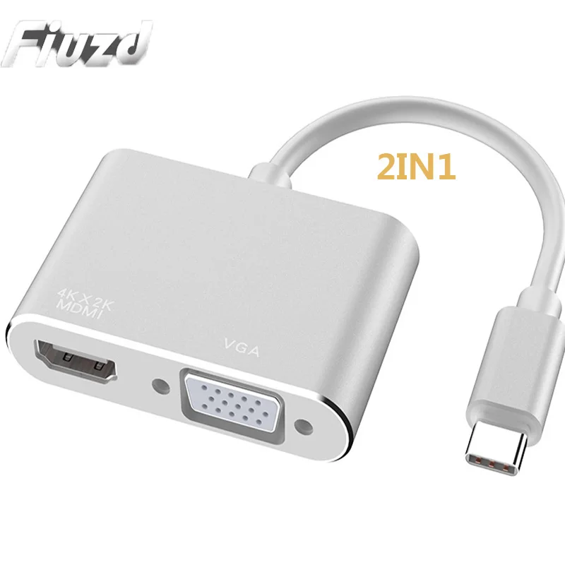 

Fiuzd USB C Type C Laptop Docking Station For Macbook USB C to HDMI Mini VGA 4K RJ45 Ethernet USB 3.0 Type C Charging Dock