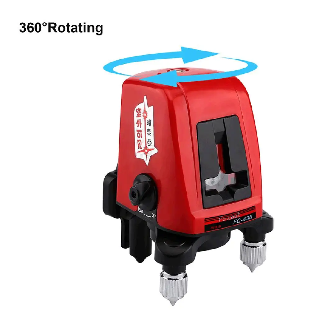 2 Red Cross Line 1 Point FC-435 Horizonatal Vertival 360 Rotary Self- leveling Nivel Infrared Ray Diagnostic tools