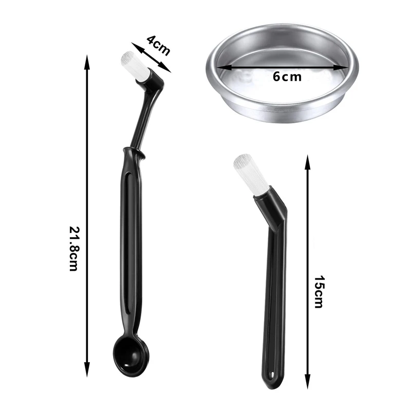 Набор для очистки кофемашины, 4 шт. щетка для кофемашины с ложкой и 1 шт. 58 мм задняя часть из нержавеющей стали