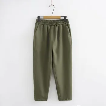 

Plus Size XL-4XL Vintage Pants Straight Woman Working Ladies Casual Wear Trousers