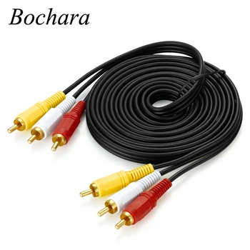

Bochara Gold Plated 3 RCA to 3 RCA Male to Male Audio Video AV Cable OFC High Grade 1.5m 3m 5m 10m 15m 20m