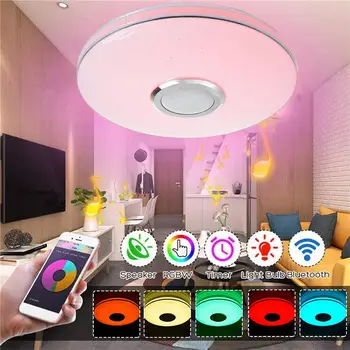 

220V Smart Music LED Ceiling Lights RGB Dimmable 36W APP Remote Control Modern Bluetooth Light Bedroom Lamps Ceiling Lamp