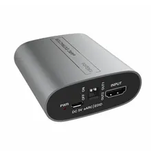Adaptateur séparateur d'arc, extracteur Audio 18Gbps, compatible HDMI à extracteur Audio pour amplificateur barre de son haut parleur HDTV