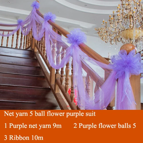 1pc, Wedding Wedding Supplies Wedding Room Arrangement Decoration Staircase  Handrail Spherical Pull Flower Pick Up The Family Convoy Decorative Pull F