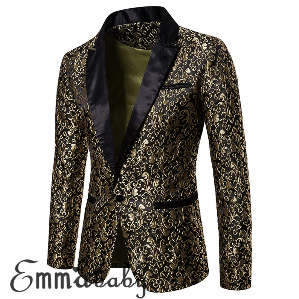 Мужской стильный роскошный Повседневный винтажный блейзер с узором "пейсли", Urbane, умный пиджак, пиджак, Мужская официальная верхняя одежда