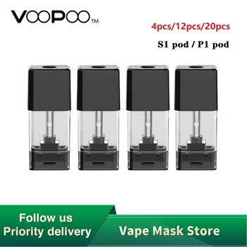 

4pcs 20pcs VOOPOO Drag NANO Pod Cartridge 1.0ml Capacity S1 / P1 E-cig Pod for Drag NANO Pod System Vape Kit / Alpha Zip Pod Kit