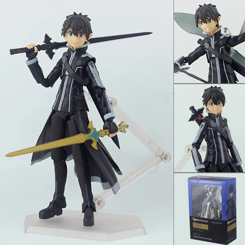 Япония Аниме фигурку меч книги по искусству II Figma 289 # Kirigaya Kazuto KIRITO ALO Ver 14 см ПВХ Модель подвижный Коллекционная кукла