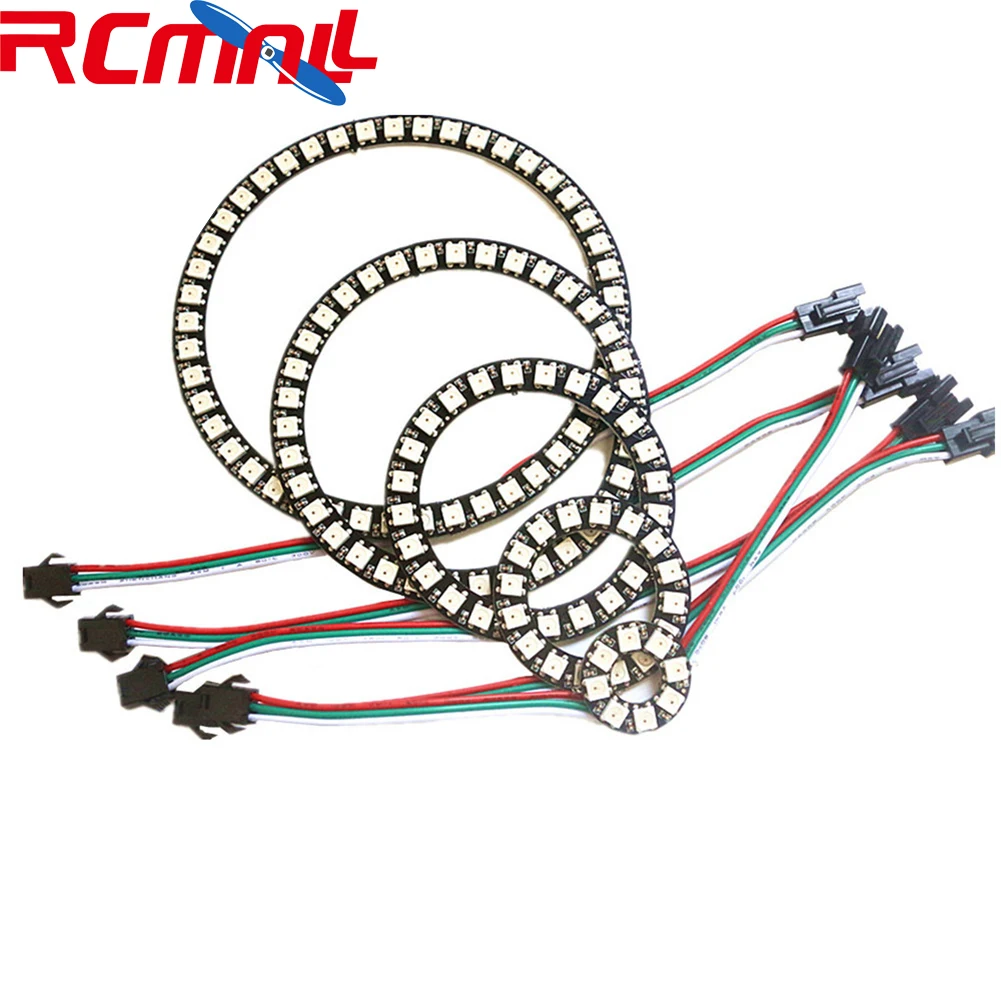 8/16/24/35/45/128bits WS2812B 5050 pixel LED Circle Ring Addressable RGB LED modules DC5V SK6812 WS2812 RCmall