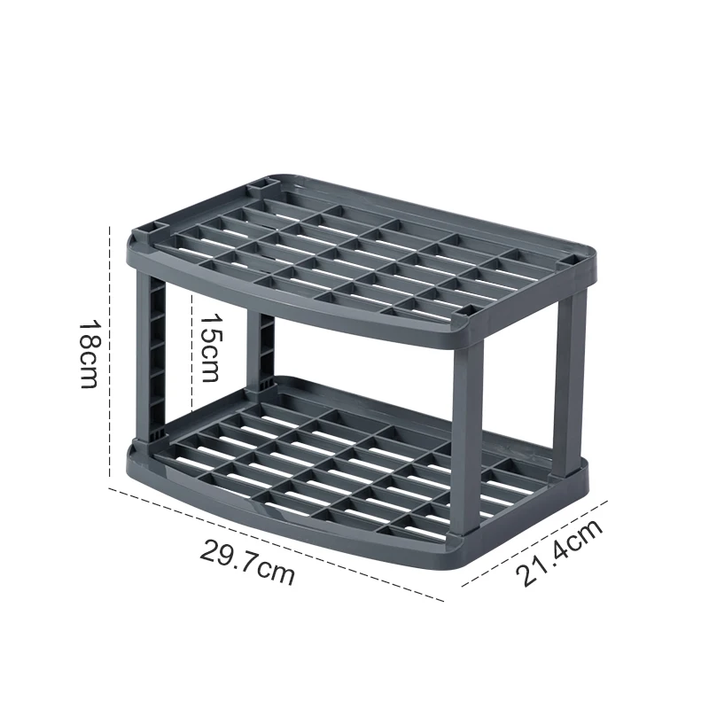 Gray 2 layer BNBS полка для ванной комнаты, органайзер, полки для хранения в ванной, аксессуары для туалетных принадлежностей, косметический пластиковый стеллаж для хранения - Цвет: Gray 2 layer