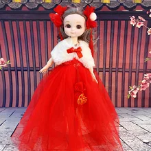 Poupée Barbie de Style chinois Fuwa, 32cm, grande poupée faite à la main, accessoires de robe, vêtements pour filles, fête pour enfants, bricolage, nouvelle collection