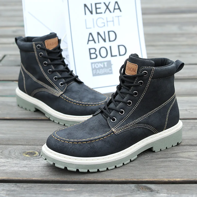 

MEN'S SHOES Winter Men Martin Boots Short Outdoor Casual Desert Work Shoes Hight-top MEN'S SHOES Combat Boots