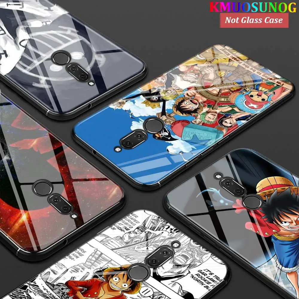 Аниме One piece для huawei mate 30 20 20X(5G) 10 Lite Y9 Y7 Y6 Y5 Pro Prime Lite глянцевый черный чехол для телефона