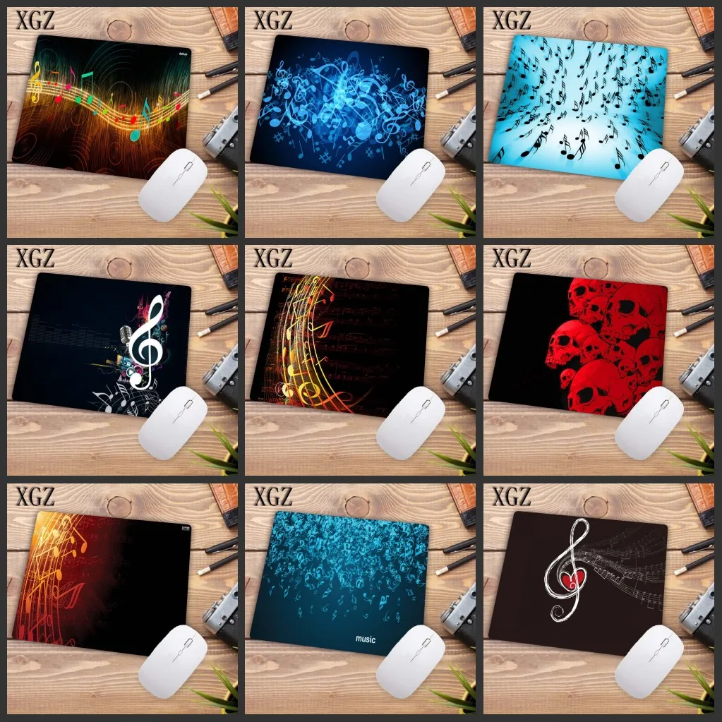 XGZ Musical Notes Customized Laptop Gaming Keyboard Mouse Pad Size for 18x22x0.2cm Rubber Mousepads Table Mat Big Promotion