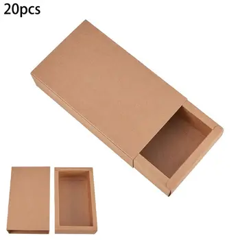 

20Pcs Brown Kraft Paper Boxes Crafts Gifts Packaging Box Party Supply(15x8x4cm) PXPC