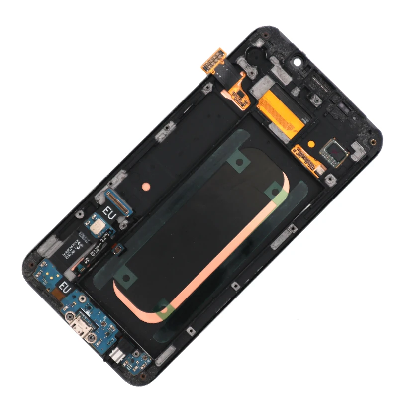 Оригинальный Super AMOLED ЖК дисплей для Samsung Galaxy S6 с рамкой 5 1 дюйма сенсорный экран