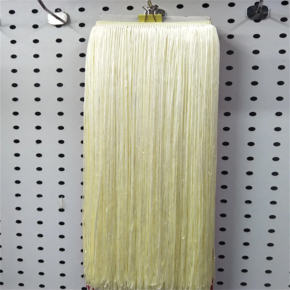 Long Fringe Lace Tassel Polyester Lace Trim Ribbon Sew Latin Dress Stage Garment Curtain DIY Accessories 50cm/100CM tassel fringe tassel decoration tassel accessories tassel trim mini tassels bookmark tassels silky floss tassels leather tassels fluorescent tassels