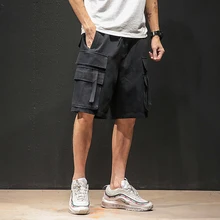 Повседневные мужские шорты-карго, прямые свободные модные новые армейские военные тактические шорты, мужские хлопковые Повседневные Шорты Для работы