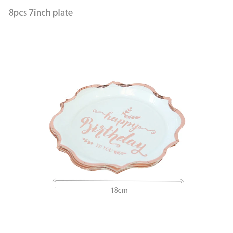 8pcs 7inch plates