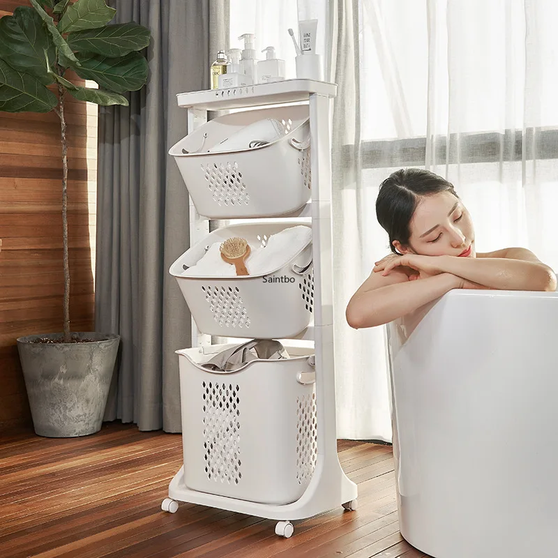 

Thickened storage rack household storage bucket laundry basket bathroom shelf laundry basket organizadores ropa interior