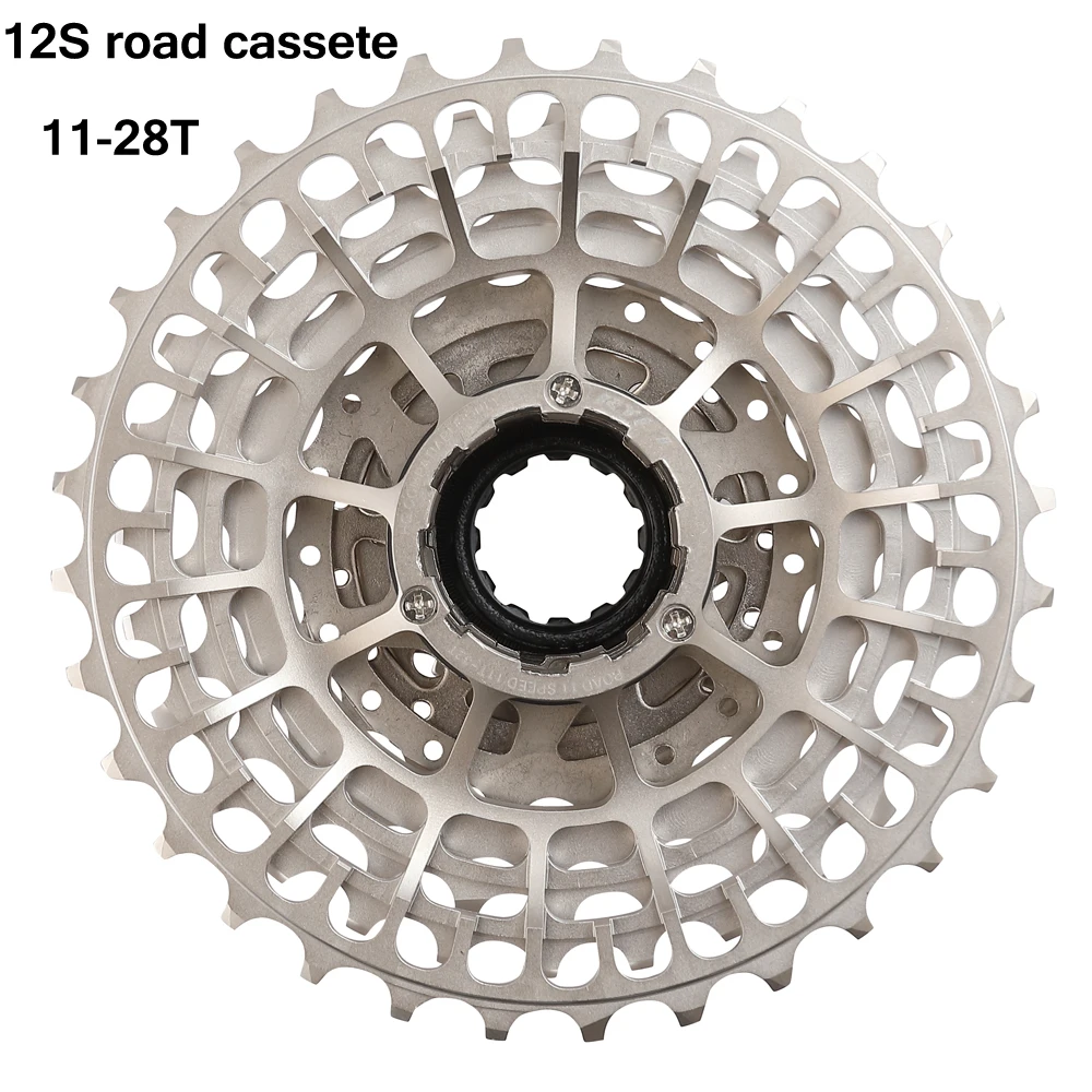 RYET 12 Speed Cassette Road bike 11-28T 32T 34T UltraLight CNC  12s sprocket for RED 12v SLR lightweight cassette