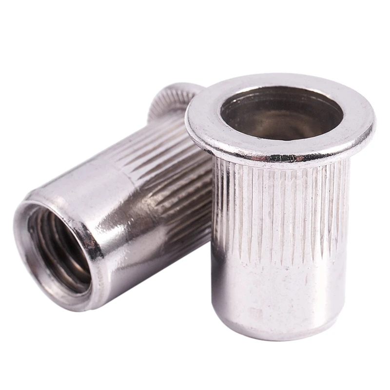 20 шт 304 заклепка Из Нержавеющей Стали Резьбовая муфта M8x18mm серебро