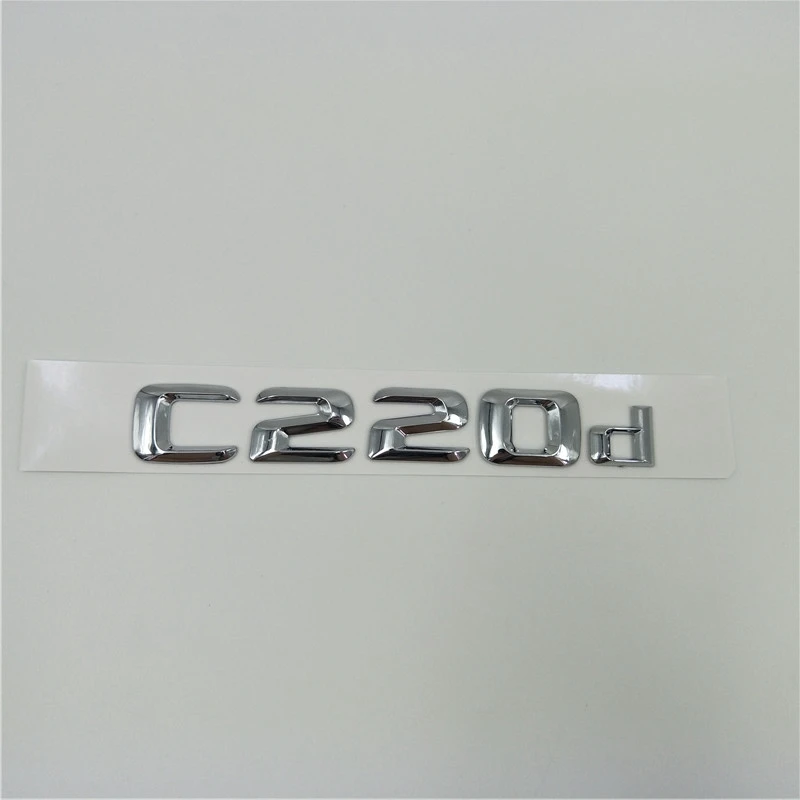 Хром буквенная эмблема значок Логотип для Mercedes Benz A180d C180d E180d E200d A220d C220d E220d C250d E350d G350d