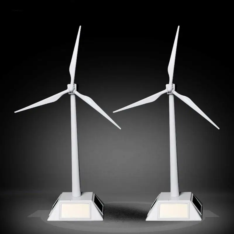 Free shipping New Desktop Model-Solar Powered windmills/Wind Turbine &Zinc alloy 