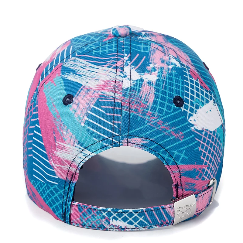 New Women Geometric Tie Dye Cap Cotton 