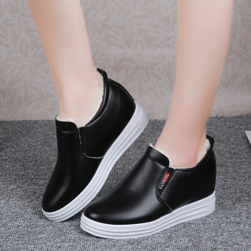 

Platform Sneakers Women Wedges High Heels Sneakers for Ladies Fashion Black/White Shoes Woman Sneakers Sepatu Olahraga Wanita