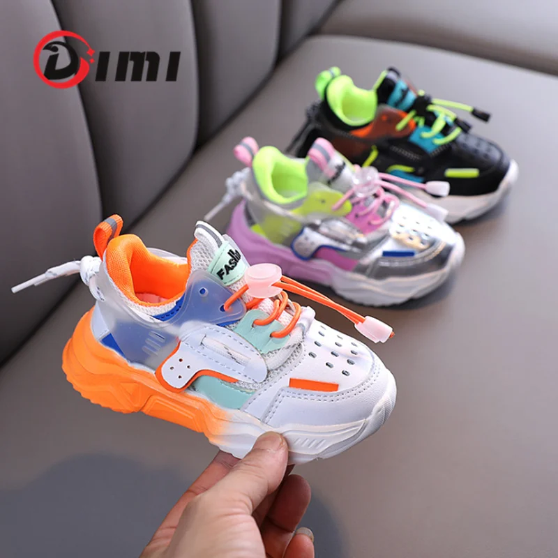 Kids Shoes Casual Shoes Fashion Colorblock Breathable Soft Leather Non-slip Sneakers for Kids