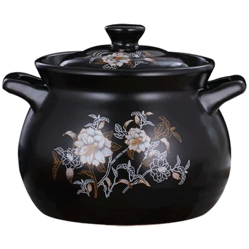 

Casserole cooker high temperature resistant jars soup ceramics small casserole pot home fire gas large