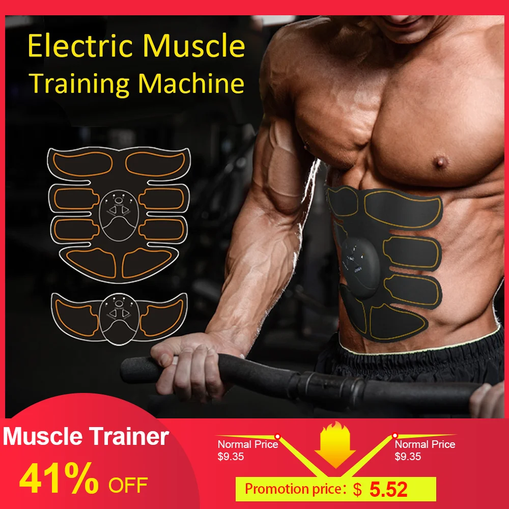 

Body Building Fitness Muscle Stimulator Abdominal Exerciser Device Abdominal Muscle Trainer Body Slimming Fat Burning Exerciser