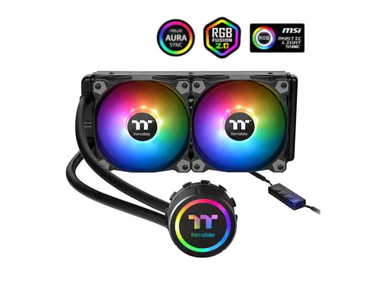 Thermaltake вода 3,0 240 ARGB интегрированный радиатор с водяным охлаждением cpu(мультиплатформенная/RGB холодная головка/связанный/чистый вентилятор ARGB - Цвет лезвия: Water 3.0 240 ARGB