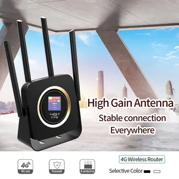 

150Mbps USB Charging Practical Plastic Multipurpose 4G Wireless Router Travel US Plug High Antenna Home Color Screen