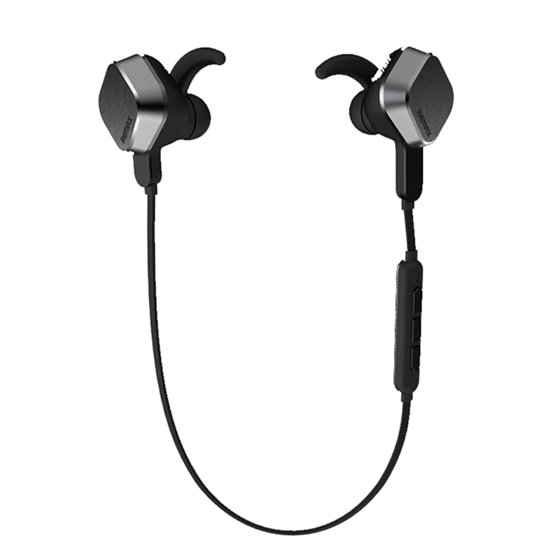 Оригинальные беспроводные наушники remax S2 Bluetooth 4,2, магнитные спортивные наушники, умные наушники с шумоподавлением, с микрофоном для телефона - Цвет: Black