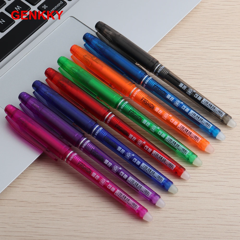 

1Pc New 0.5mm Erasable Pen 1 pcs Refills Colorful 8 Color Creative Drawing Tools Student Writing Tools Office Stationery