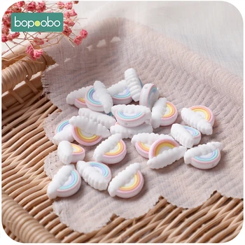 

Bopoobo 50pc Silicone Pearl Cloud Beads For Baby Rattle Toys Silicone Teething Rodent Baby Teether Gifts Tiny Rod Baby Product