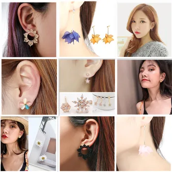 

Multiple Style Flower Petal Earrings Korean Elegant Beads Stud Earrings For WomenTassel Pendientes Earrings Jewelry