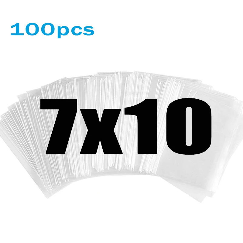 7x10cm 100pcs Прозрачный целлофановый пакет Opp пластиковые пакеты для конфет, леденцов, печенья, упаковка для свадебной вечеринки, подарочная сумка - Цвет: 7x10cm 100pcs