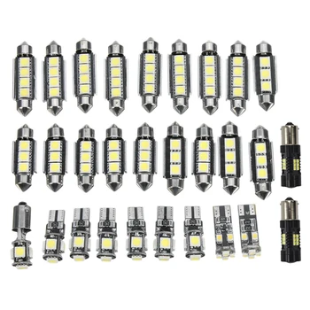 

2PCS 1156 BA15S LED Fog Light 3030 21Smd White & 27Pcs White In-Car LED Light for Mercedes-Benz E-Class W211 2002-2008