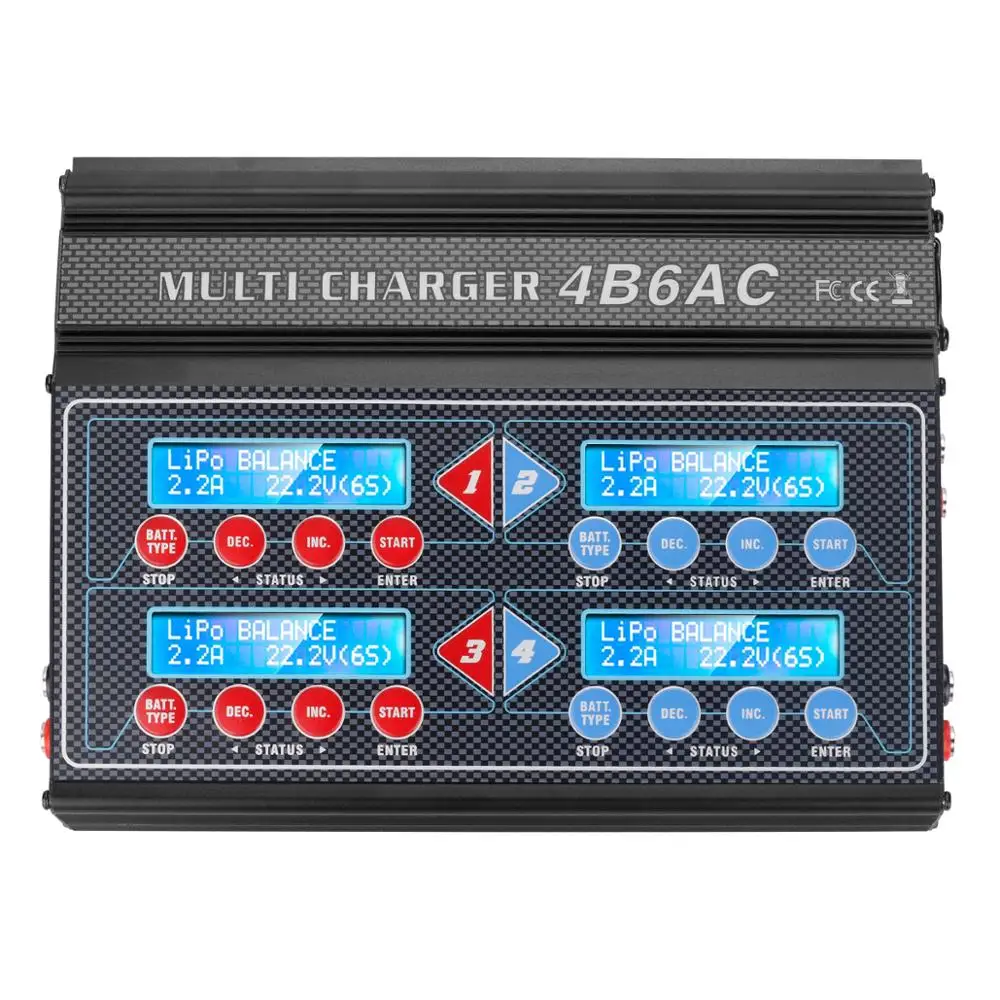 Оригинальное балансирующее зарядное устройство HTRC 4B6AC Quattro RC встроенная зарядка