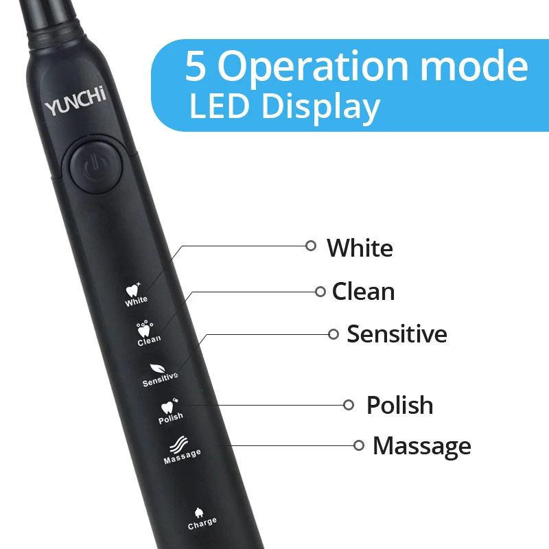 Sonic Electric Toothbrush USB Rechargeable 5 Working Modes Two 2 Minutes Timer Gum Care Teeth Brush Whitening Fully Waterproof Sonic Electric Toothbrush USB Rechargeable 5 Working Modes Two 2 Minutes Timer Gum Care Teeth Brush Whitening Fully Waterproof