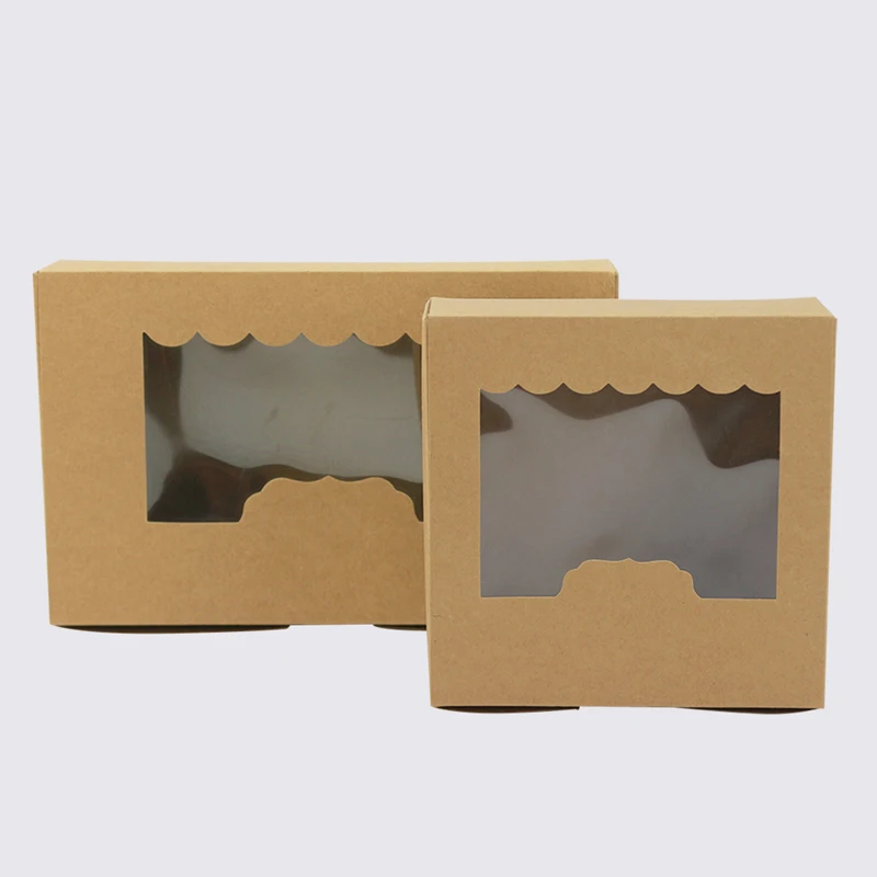 10pcs-With-Clear-Window-Kraft-Paper-Packaging-Box-Cake-Box-For-Egg-Tart-Cupcake-Wedding-Home (1)