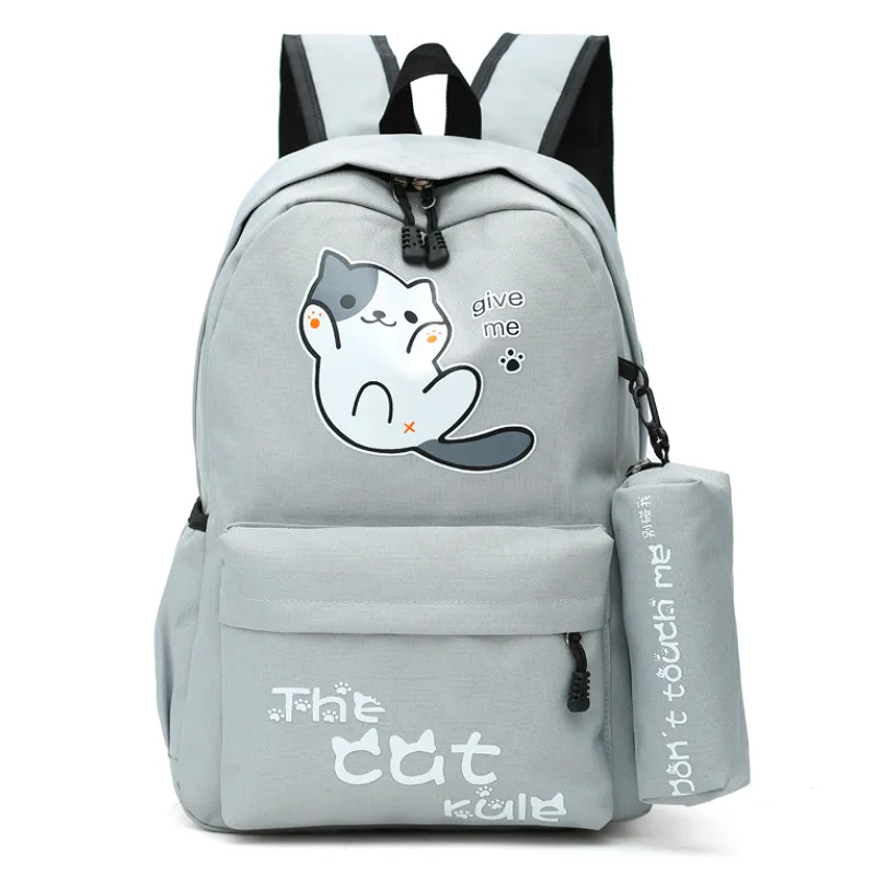 Аниме Япония Неко Atsume кошка задний двор мультфильм Холст Дорожная сумка Школьный
