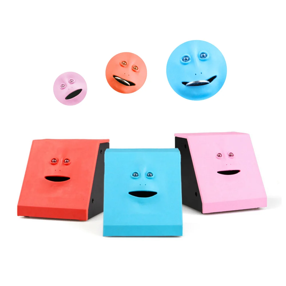  Clearance Sale Face Automatic Open Mouth Eating Coins Box Piggy Bank Money Saving Box Machine Chris